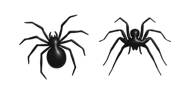 Simple 3D Black Spider Cursor