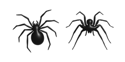 Simple 3D Araignée Noire Curseur