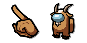 Among Us Brown Goat Character Cursor
