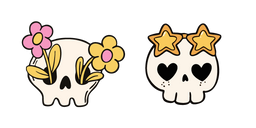 VSCO Girl Stylish Skulls Cursor