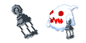Fantasma con Linterna Pixel cursor