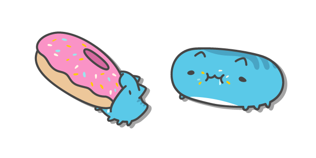 Bugcat Capoo et un Énorme Beignet Cursor