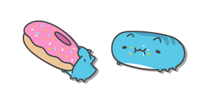 Bugcat Capoo et un Énorme Beignet Curseur