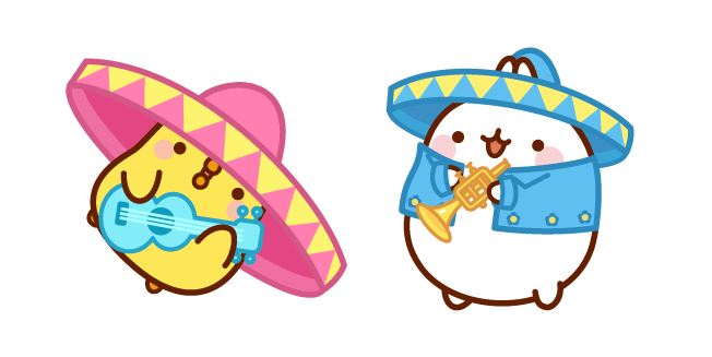 Molang and Piu Piu in Mexican Outfits курсор