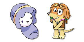 Bluey Indy and Polly Baby Doll Cursor