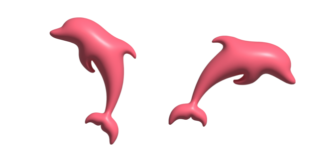 Simple 3D Dauphin Rose Cursor