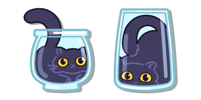 Lindo Gato Negro Líquido Cursor