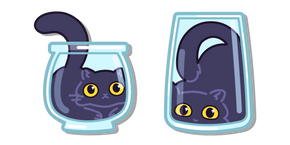 Lindo Gato Negro Líquido cursor