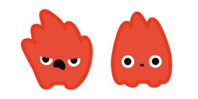 Cute Anrgy and Surprised Flame Cursor