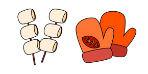 VSCO Girl Marshmallows and Mitts Cursor