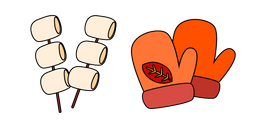 VSCO Girl Guimauves et Moufles Curseur