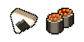 Onigiri and Sushi Pixel Cursor