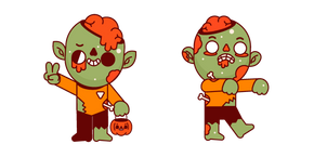 Mignon Zombie Qui Marche Curseur