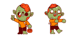Mignon Zombie Qui Marche Curseur
