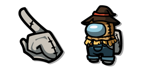 Курсор Among Us Gray Scarecrow Character