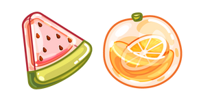 Курсор Cute Glassy Watermelon and Orange