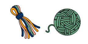 VSCO Girl Ball of Yarn and Threads Cursor