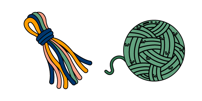 VSCO Girl Ball of Yarn and Threads Cursor