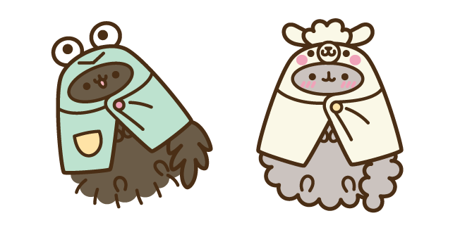 Pip and Stormy in Frog and Alpaca Hoods курсор