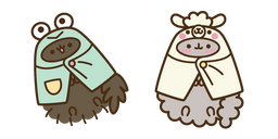 Pip and Stormy in Frog and Alpaca Hoods Cursor