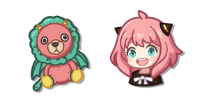 Chibi Spy x Family Anya Forger and Chimera Cursor