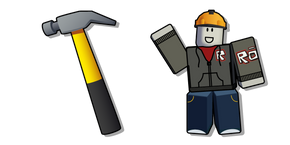 Курсор Roblox FORSAKEN Builderman and a Hammer