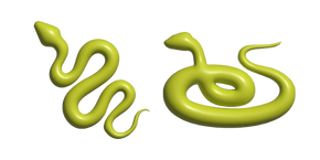 Курсор Simple 3D Green Snake