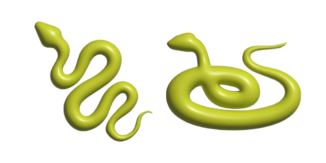 Simple 3D Serpent Vert Cursor