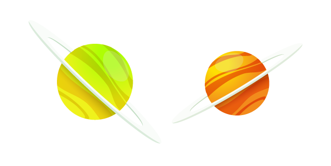 Saturne Colorée Cursor