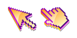 Курсор 3D Orange Chrysanthemum Pixel