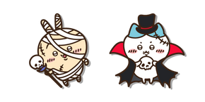 Chiikawa Usagi Mummy and Hachiware Vampire Cursor