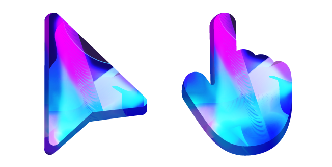 Cyan and Magenta Fluid Lights Cursor
