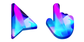 Cyan and Magenta Fluid Lights Cursor