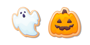 Halloween Ghost and Pumpkin Cookies Cursor