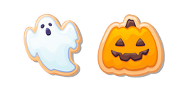 Halloween Ghost and Pumpkin Cookies Cursor