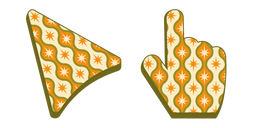 Ogee Retro Pattern with Stars Cursor
