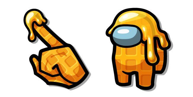 Among Us Orange Honey-Topped Waffle Character Cursor