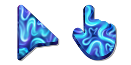 Écoulement de Fluide Tourbillonnant Bleu Curseur