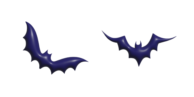 Simple 3D Dark Blue Bat курсор