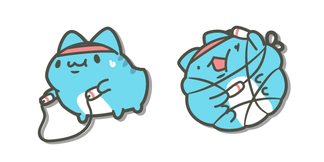 Bugcat Capoo with a Jump Rope Cursor