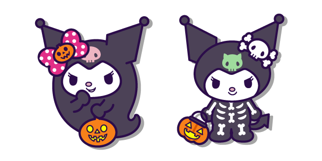 Kuromi in Ghost and Skeleton Costumes курсор