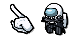 Курсор Among Us White Jack Skellington Character
