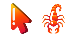 Minimal Gradient Scorpion Rouge Curseur