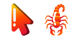 Minimal Gradient Scorpion Rouge Curseur