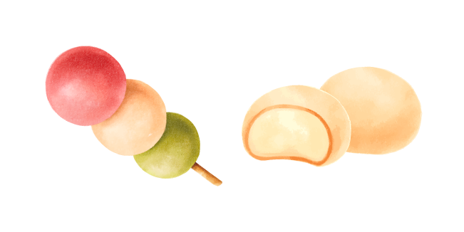 Mochi and Hanami Dango Cursor
