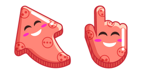 Coral Red Smile Cursor