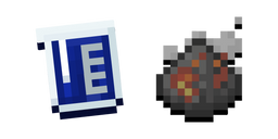 Minecraft Composé de Bécher Bleu et de Déchets Curseur