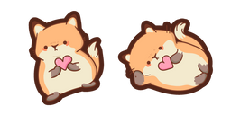 Курсор Cute Tubby Fox with a Heart
