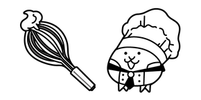 The Battle Cats Pastry Cat and a Whisk Cursor