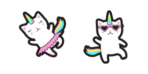 Cute Dancing Unicorn Cat Cursor